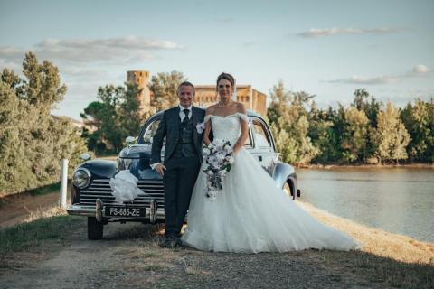 Costume de mariage col officier marine à brocard