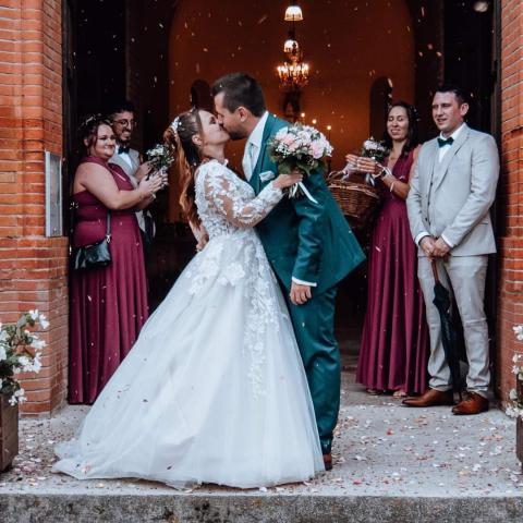 Costume de mariage vert à toulouse