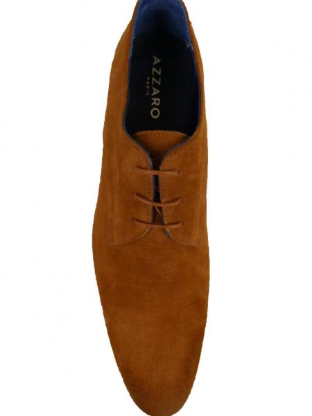 Chaussure cérémonie nubuck AZZARO cognac