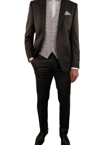 Costume mariage prune 2 pièces