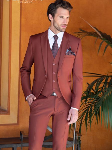 Costume de mariage Enzo Romano terracotta