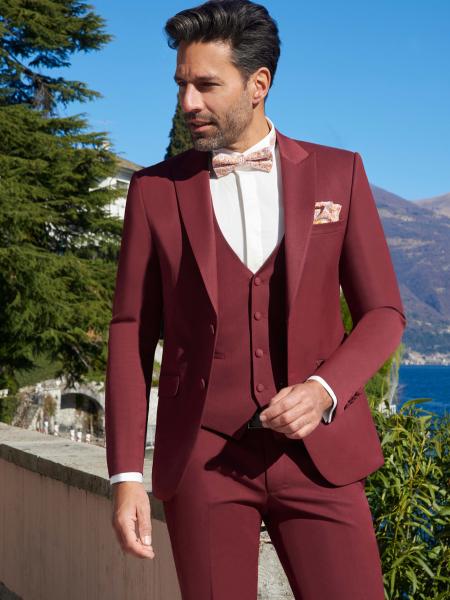 Costume pour témoin de mariage ROME bordeaux