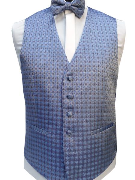 Gilet de mariage bleu