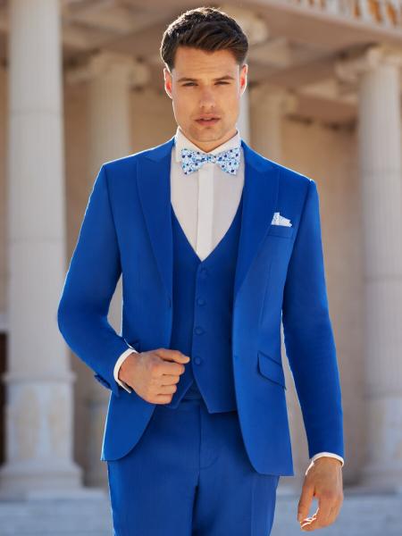 Costume pour homme bleu roy