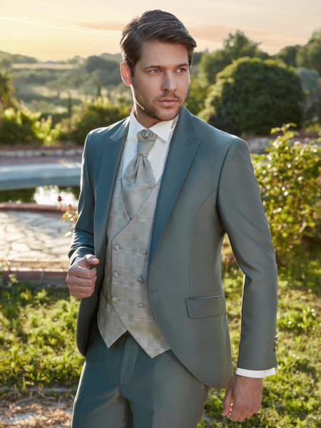 Costume de mariage Benis vert amande