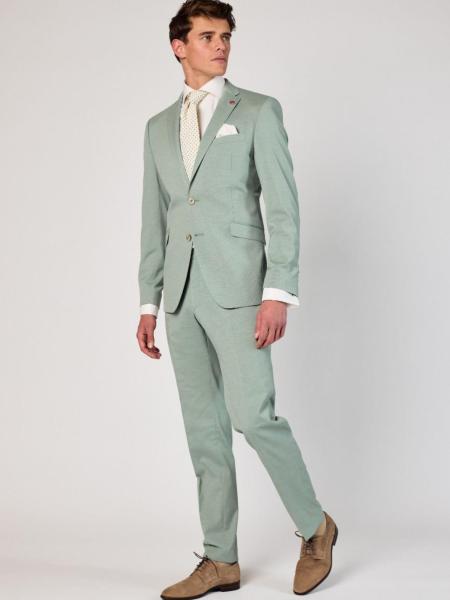 Costume de mariage vert sauge 