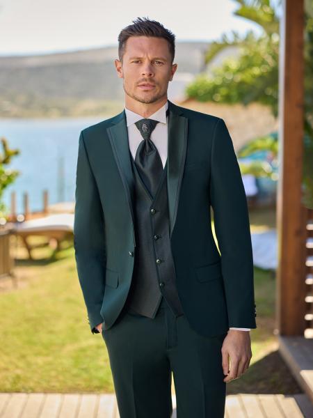 Costume de mariage vert sapin Empire du marié