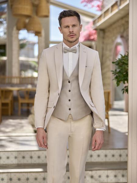 Costume de mariage Empire du marié beige clair