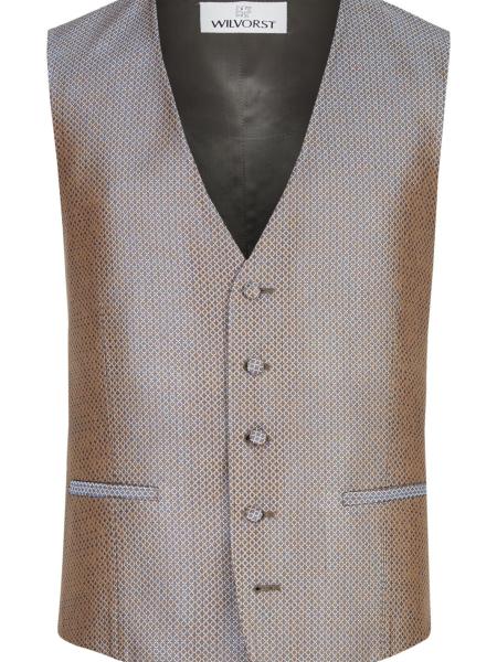 Gilet de mariage wilvorst marron et bleu
