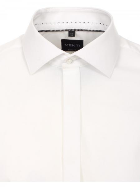 Chemise de cérémonie blanche gorge cachée