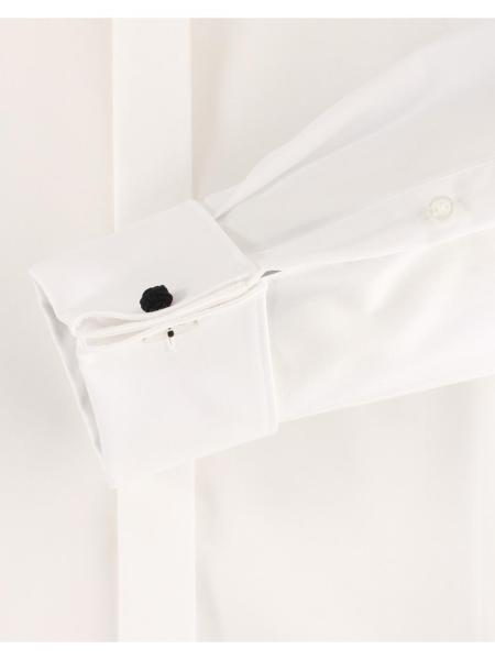 Chemise de cérémonie à boutons de manchettes blanche