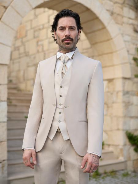 Col officier beige Bonifacio Empire du marié