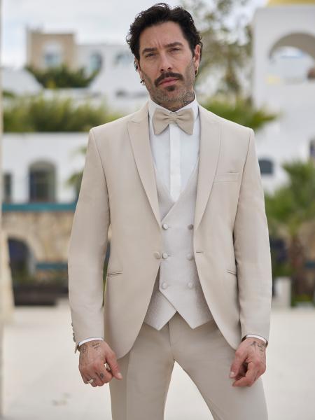 Costume Empire du marié Come beige