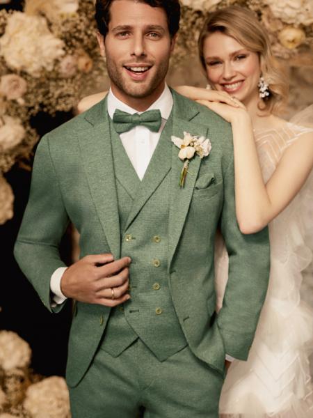 Costume de cérémonie pied de puce vert
