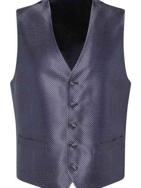 Gilet de cérémonie Marine et gris argent Digel
