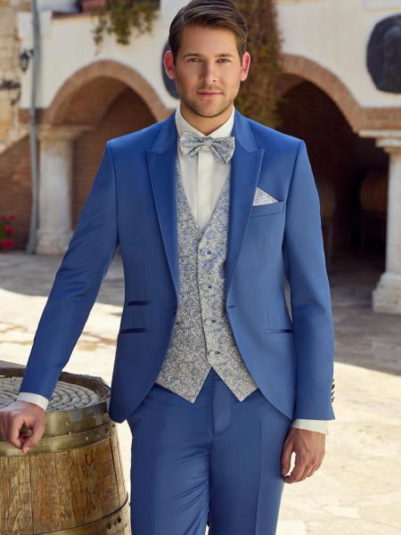 Costume de mariage bleu  BENIS modéle VENDEE
