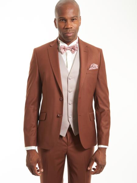 Costume de cortége 2 pièces terracotta