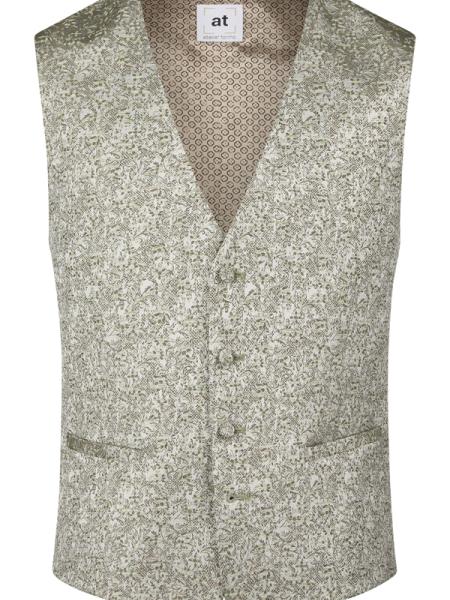 Gilet de mariage vert à petites fleurs