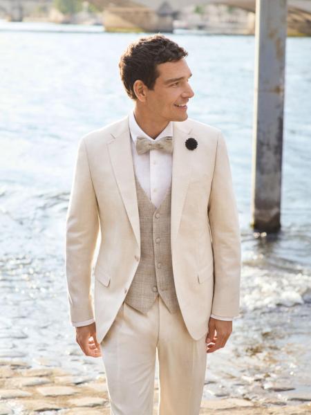 Costume de mariage Digel beige clair