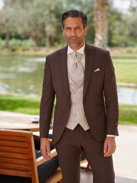 Costume de mariage COME marron chocolat L’Empire du Marié