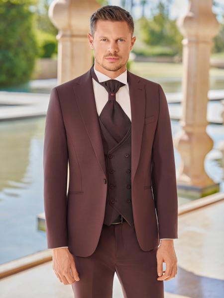 Costume de mariage GERONE bordeaux L’Empire du Marié