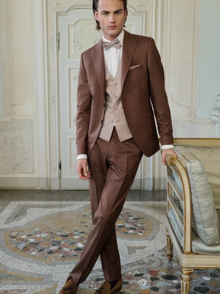 Costume de mariage homme brun cuivré 2 pièces WILVORST