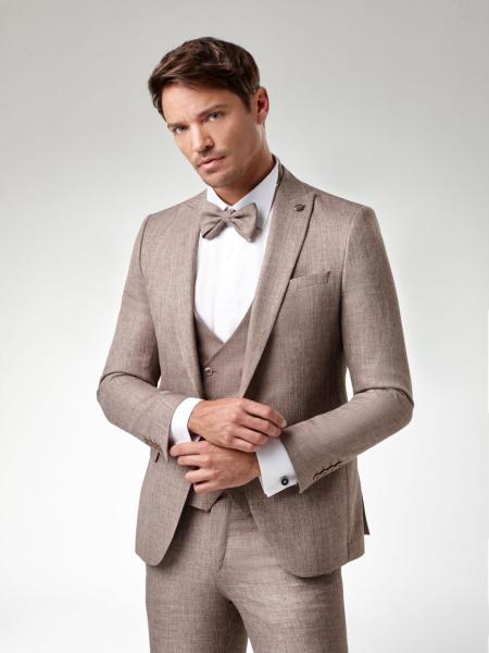 Costume de mariage NEMRUT beige taupe ADIMO