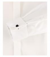Chemise de cérémonie à boutons de manchettes blanche