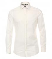 Chemise cérémonie col italien blanc naturel