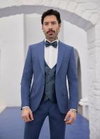 Costume de mariage bleu Empire du marié