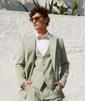 Costume 2 pièces veste croisé digel vert sauge
