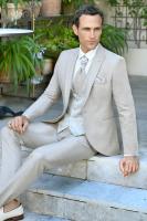 Costume beige Enzo Romano sur-mesure