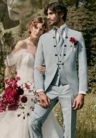 Col officier 4 pièces bleu glacial Tziacco