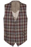 Gilet de mariage à carreaux marron