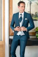 Costume de mariage Enzo romano bleu canard