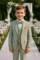 Costume enfant 3 pièces vert sauge