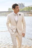 Costume cérémonie beige clair 2 pièces