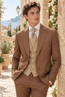 Costume de mariage marron caramel WILVORST