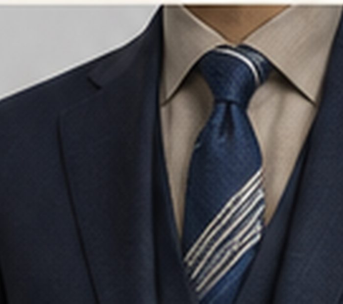 Personnalisation de la coupe et des revers d’un costume sur mesure